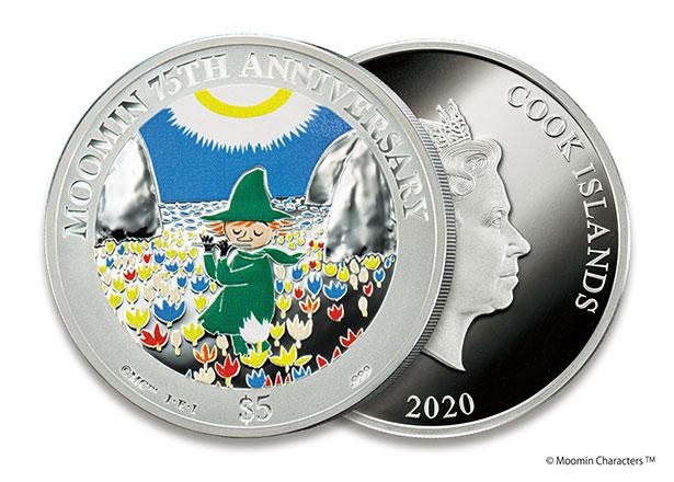 画像2 5 ムーミン75周年をお祝い クック諸島政府発行の公式カラー金貨 銀貨が数量限定で販売中 ウォーカープラス