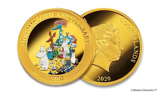 ムーミン75周年をお祝い クック諸島政府発行の公式カラー金貨 銀貨が数量限定で販売中 ウォーカープラス