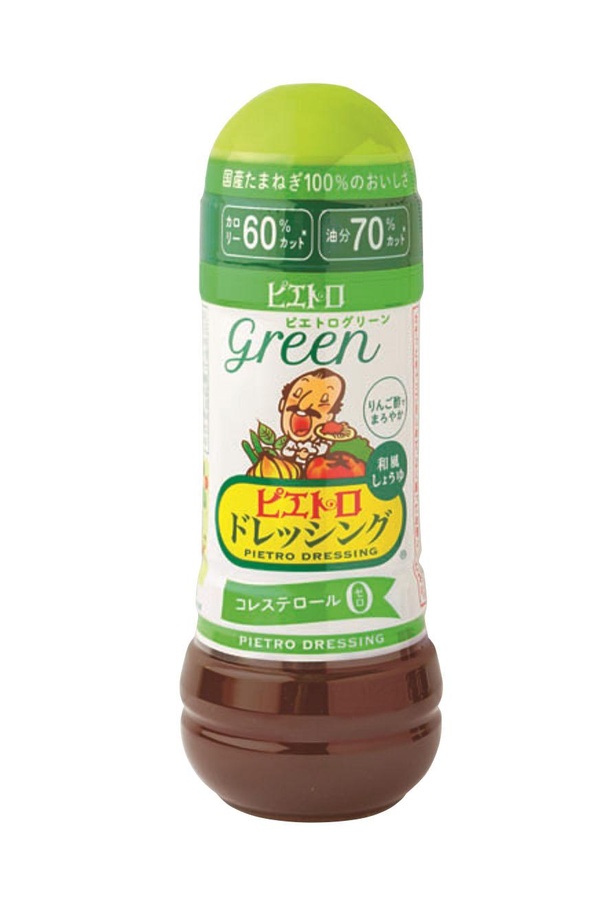 ピエトロドレッシング グリーン 和風しょうゆ(ピエトロ、￥480/280ml　29kcal/15ｇ当たり)