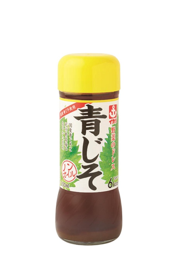 野菜のドレス青じそ200(イカリソース、￥200/200ml　 6kcal/1食分(15ｇ)当たり)