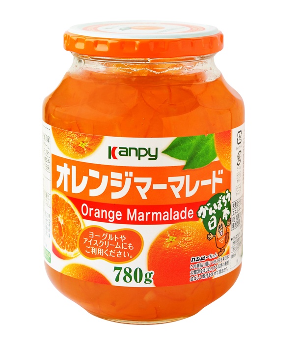 カンピー オレンジマーマレード 780ｇ(加藤産業、￥560/780ｇ　 51kcal/スプーン1杯(20ｇ)当たり)