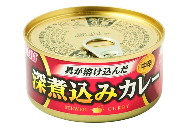 深煮込みカレー(いなば食品、￥237/165ｇ　136kcal/100ｇ当たり)