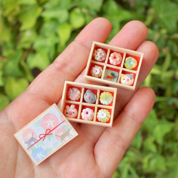 和菓子1つ1つの表情もかわいらしい