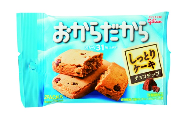 おからだから チョコチップ(江崎グリコ、オープン価格/2個　102kcal/1個当たり)