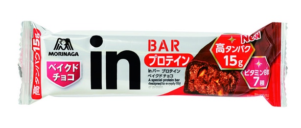 inバー プロテイン ベイクドチョコ(森永製菓、￥150/1本　209kcal)