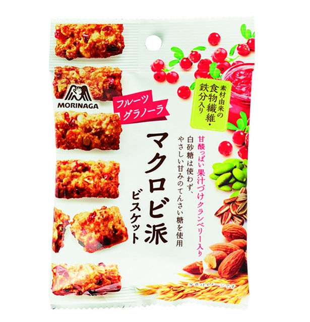 マクロビ派ビスケット フルーツグラノーラ(森永製菓、￥150/37ｇ　187kcal)