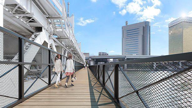 【写真】浅草～スカイツリー間を歩ける新設歩道橋「すみだリバーウォーク」