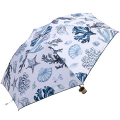 「キャンバスパラソル 晴雨兼用日傘(折りたたみ傘／シェル)」(6490円)