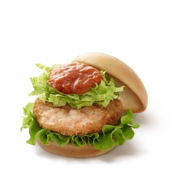 【写真を見る】2月7日(火)に発売された「リッチ海老カツバーガー 蟹チリソース」(430円)