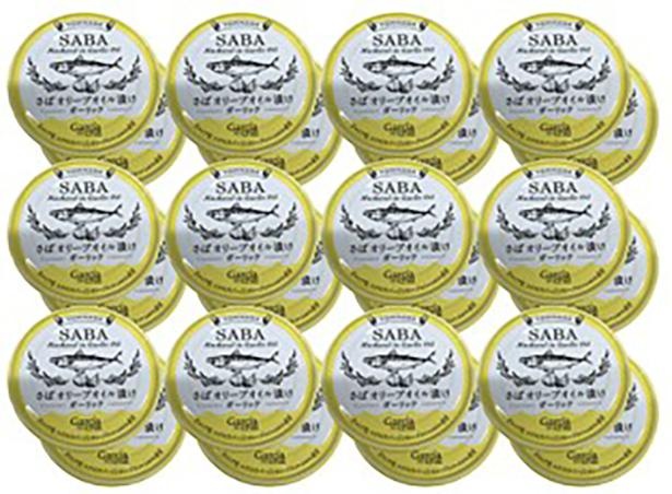 「富永貿易」の「さばオリーブオイルガーリック缶詰(150グラム×24)」