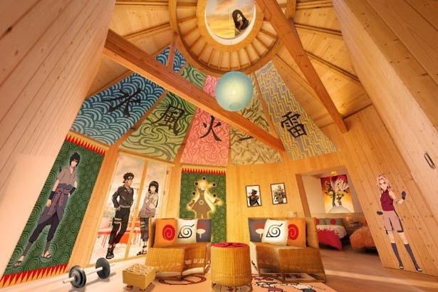 【写真】「NARUTO-ナルト-」の世界観を再現したコラボルーム「火影の別荘」/ニジゲンノモリ