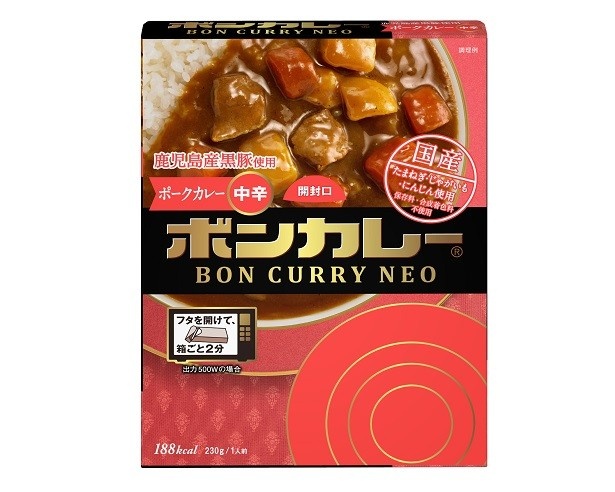 「ボンカレーネオ 鹿児島産黒豚 ポークカレー中辛」(税別285円)