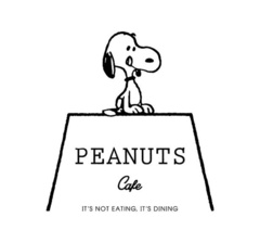 【写真】舌を出したスヌーピーがとってもキュートな「PEANUTS Cafe」のロゴ