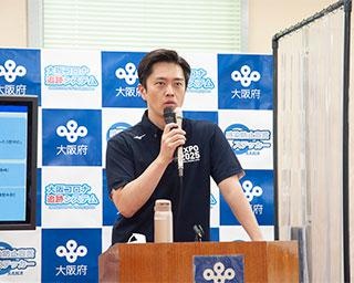 吉村洋文知事、大阪府営プール開きを明言 「夏の楽しみ、やめる必要ない」 熊本に災害医療チーム派遣も