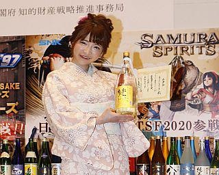 大食いアイドルもえあず、艶やかな着物姿で真夏の日本酒フェスをPR