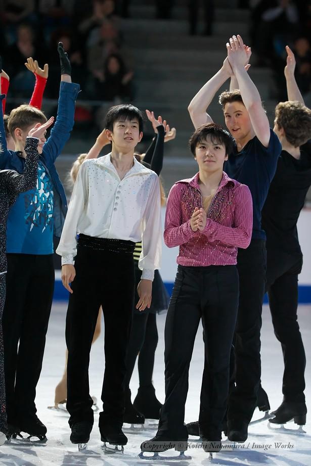 フィナーレにて、宇野昌磨と山本草太