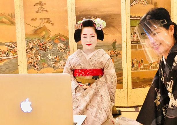 オンラインで舞妓との歓談が楽しめる