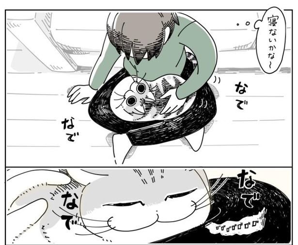 「猫が足に乗りにきた」3/10