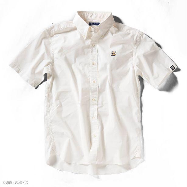 「STRICT-G『機動戦士ガンダム』 クールマックス 半袖ボタンダウン刺繍シャツ」