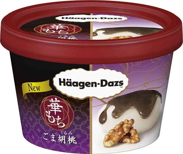 【写真を見る】大人気「華もち」は2月28日(火)発売！写真は新フレーバーの「ごま胡桃」(希望小売価格294円)