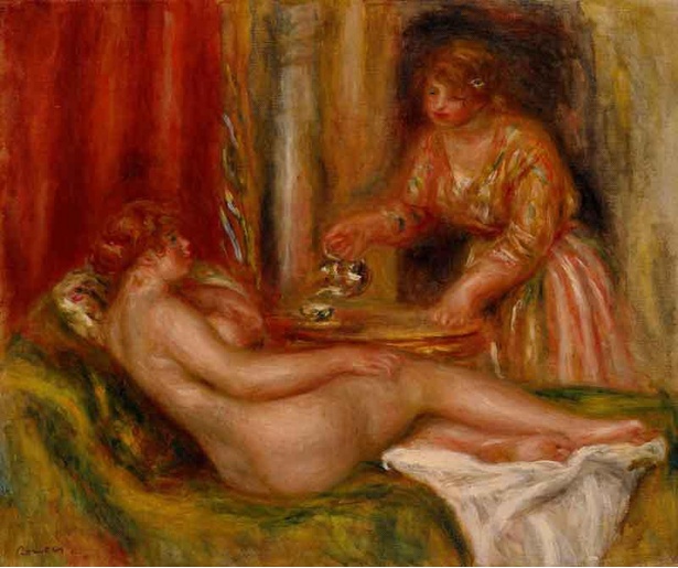 ピエール・オーギュスト・ルノワール　《休息》 1916年－1917年 油彩／カンヴァス 50.3×60.0cm