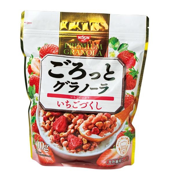 ごろっとグラノーラ いちごづくし(日清シスコ株式会社、540円/400g 172kcal/1食40g当たり)