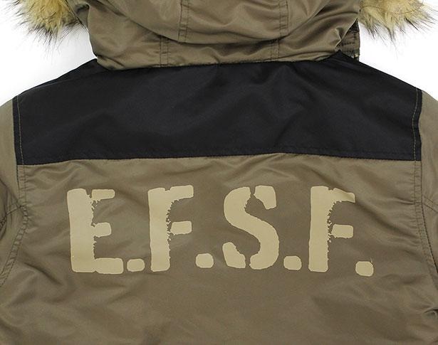 「地球連邦軍 N-3Bジャケット」は背中の「E.F.S.F.」の文字がポイント！