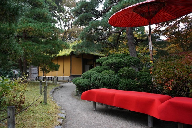 福島県の重要文化財に指定されている茶室麟閣