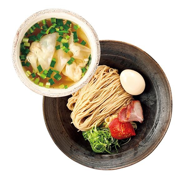 【写真】「特製塩つけそば 細麺」(税込1120円)。東海エリアでは数少ない清湯スープのつけ麺だ / 麺 㐂色
