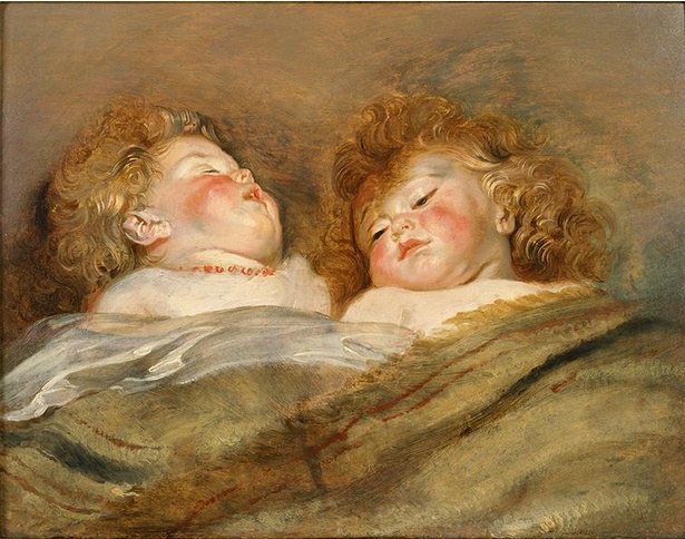 ペーテル・パウル・ルーベンス《眠る二人の子供》 1612-13年頃 油彩、板 50.5×65.5センチ