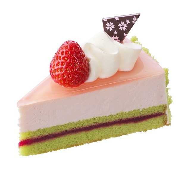 苺とクリームで飾った可憐な「さくらのレアチーズ 」453円