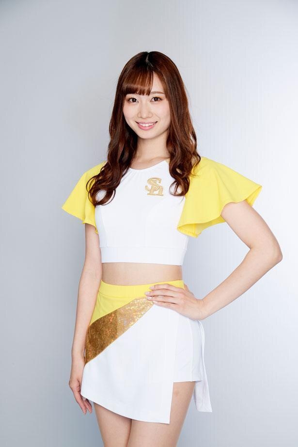 Misaki、出身地：大分県、特技：何時間も寝れる、コメント：球場をみなさんと一緒に盛り上げられるように、笑顔で頑張ります