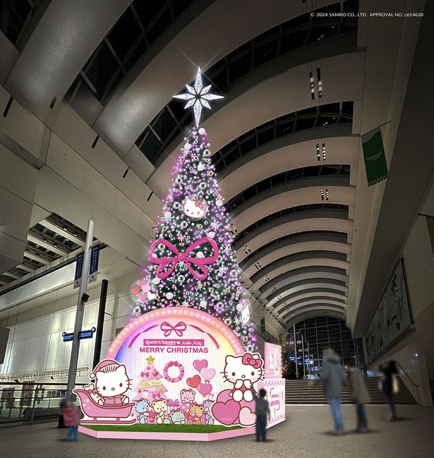 「クイーンズスクエア横浜クリスマス2024 Hello Kitty Happy Christmas」にはハローキティデザインの装飾が登場(※画像はイメージ)