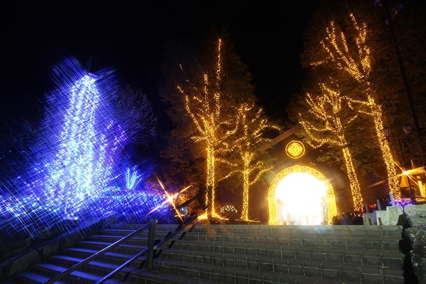 鉱山観光のテーマパークが光り輝く 愛媛県新居浜市のマイントピア別子でイルミネーション点灯を実施 ウォーカープラス