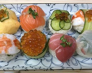 【おうち時間充実】おうちで！親子で！ラップで作る簡単手まり寿司【工作・料理】