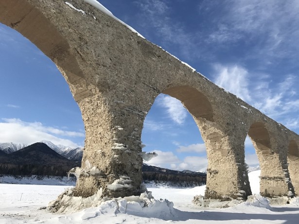 冬のタウシュベツ橋