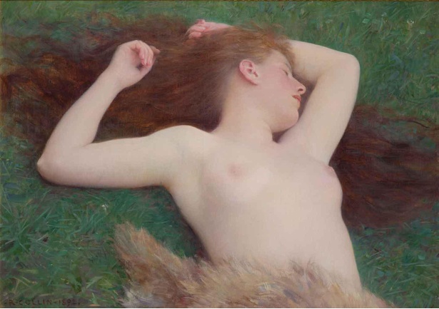ラファエル・コラン《眠り》1892年 油彩／カンヴァス 65.6×93.0センチ 芸術家財団、パリ