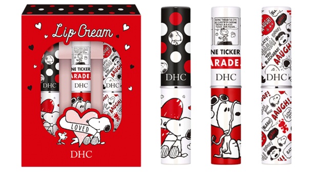 「DHC 薬用リップクリーム ＜スヌーピー＞3本セット モダン」(2167円)