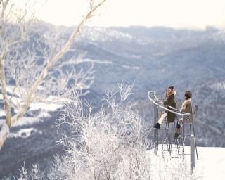 雪山の絶景を手軽に堪能、北海道の星野リゾート トマムに「霧氷テラス」がオープン