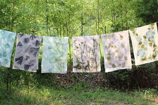 【こんな秘宝がもらえる！】野山の植物をたたいて染めた「アトリエ hitotema」の草木染め。抽選で20名に