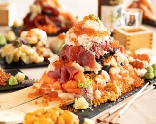 豪快に盛り付けられた寿司に舌鼓、北海道の星野リゾート トマムで「海鮮こぼれフェス」が開催中