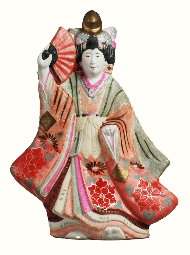 【写真】三次人形(十日市人形) 女さんば　1925年(大正14年)頃　広島県立歴史民俗資料館蔵