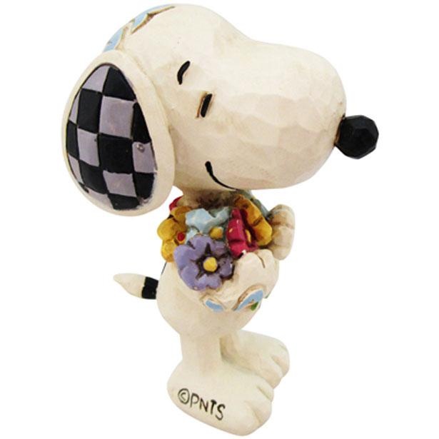 スヌーピーが花を持っている「Snoopy with Flowers」