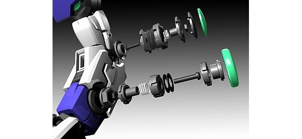 関節には、新たに設計したクラッチ機構を採用