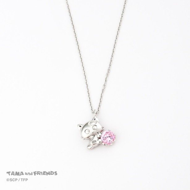 12種類のカラーストーンから選べる「Tama and Friends 12color necklace」(9900円)※サイズ：H15×W14ミリ(トップ)、40.5〜45センチ(チェーンの長さ)
