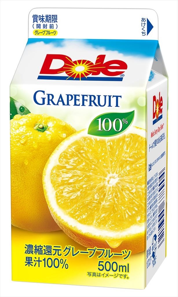 ｢Dole グレープフルーツ100％｣(500ml、希望小売価格・税抜120円)
