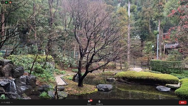 サントリー山崎蒸溜所内の庭園の現在の様子など季節感あるコンテンツも用意している