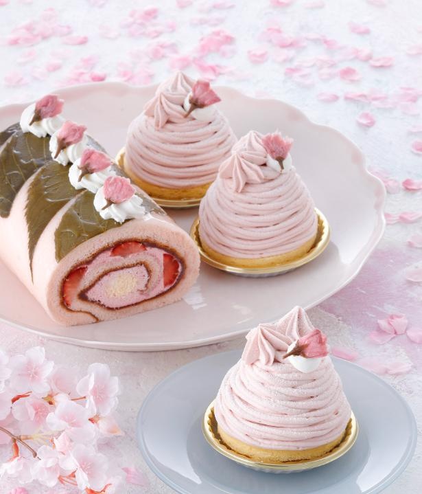 桜スイーツでお花見気分に パティスリー キハチの春限定モンブラン ロールケーキが発売 ウォーカープラス