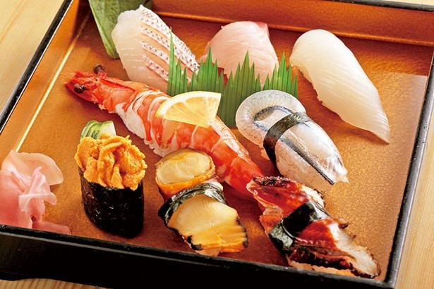 「上にぎり」(2600円)。その日仕入れた鮮魚のなかから厳選されたネタが8貫/寿司一作