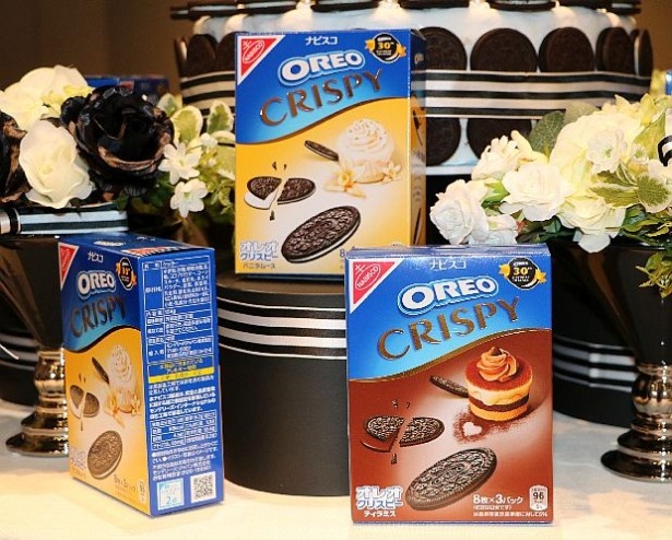 【写真を見る】新商品のパッケージ。クリスピーはアジア、北米はもちろん、ヨーロッパや南米など世界中で若い女性の支持を得ている